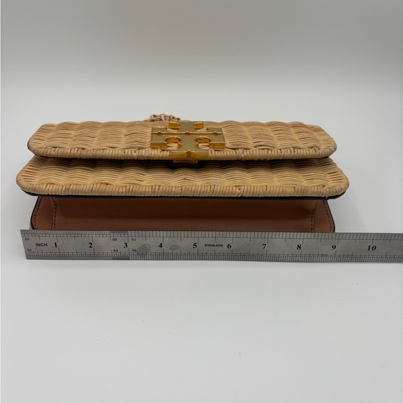Gold Eleanor Wicker Clutch by:Tory Burch - Picture 6 of 11